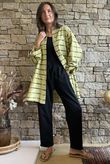 Porto Button Back Breton Tunic Soft Olive 